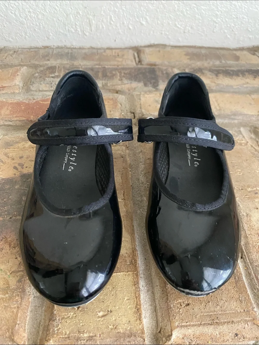 Freestyle Black Patent Mary Jane Tap Dance Shoes for Girls